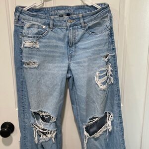 American eagle low rise, baggy wide leg, jeans women’s size 8 short